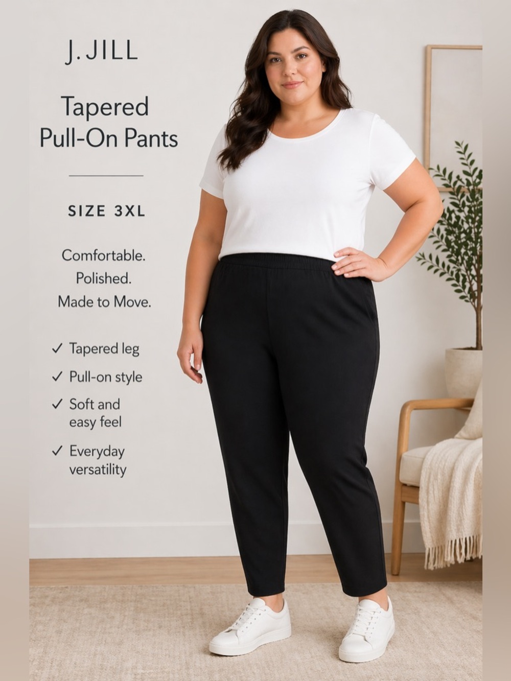 J Jill Tapered Leg Purejill Pants Size 3XL